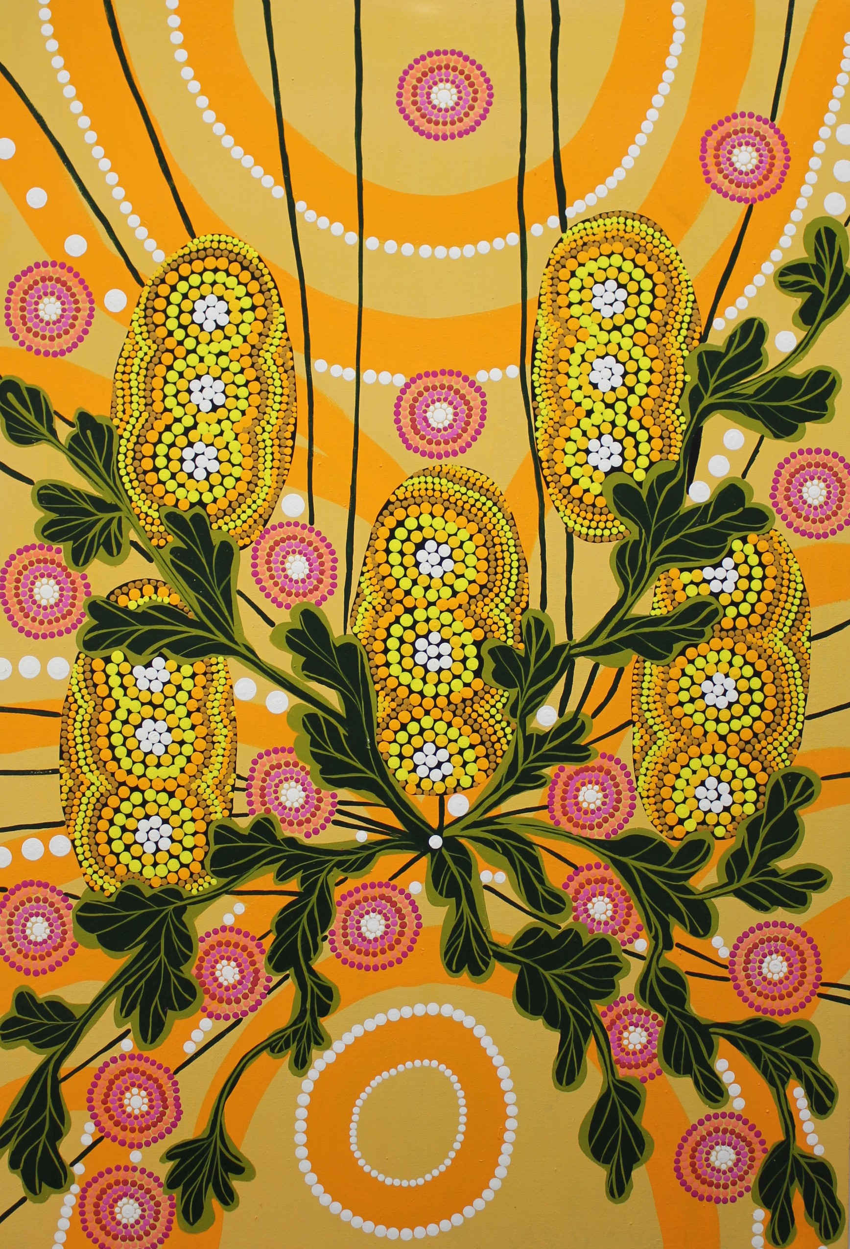 Bunuru artwork depicted the Noongar season from February to March