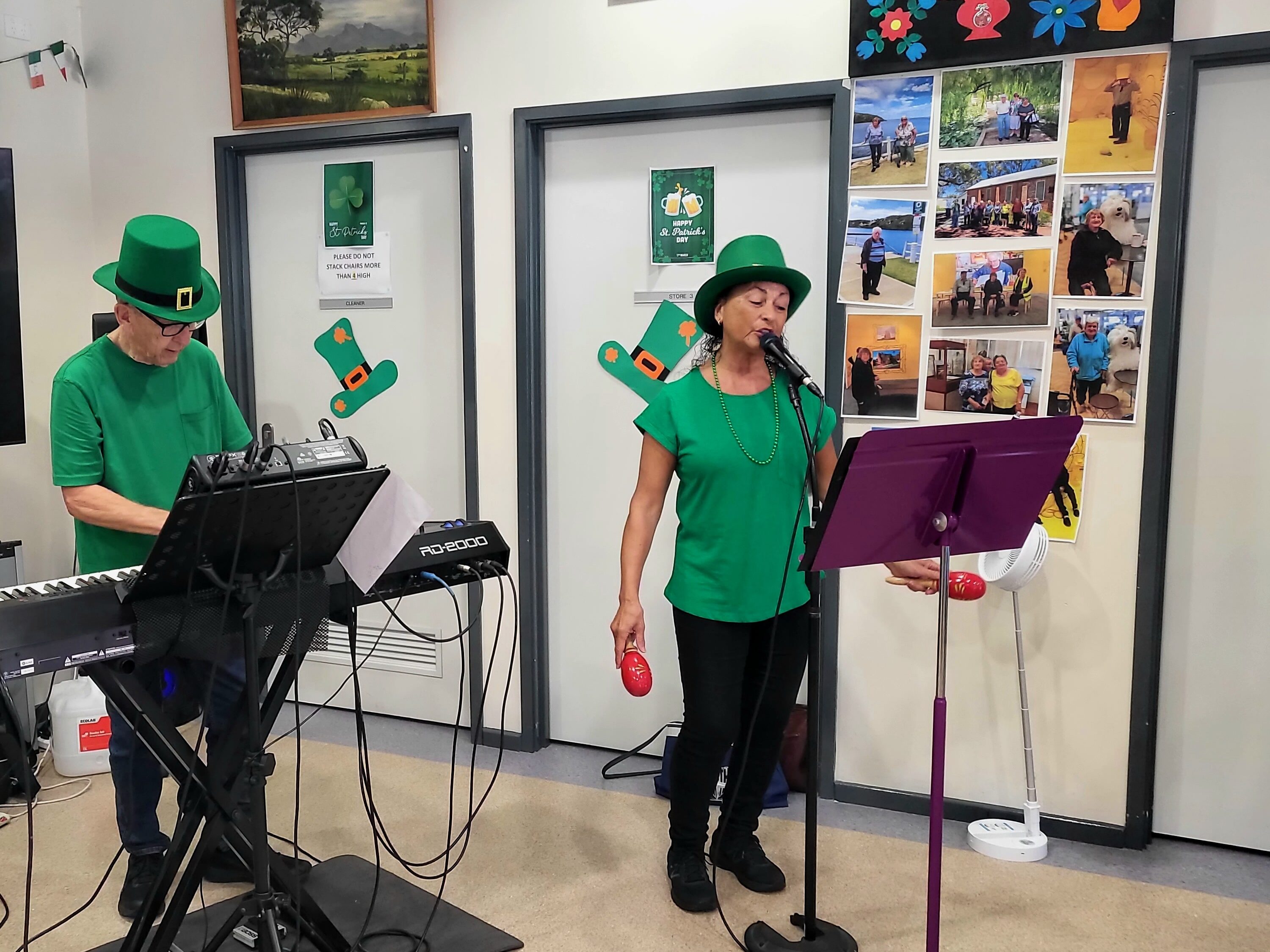 Harman Park Community volunteer performing Irish music