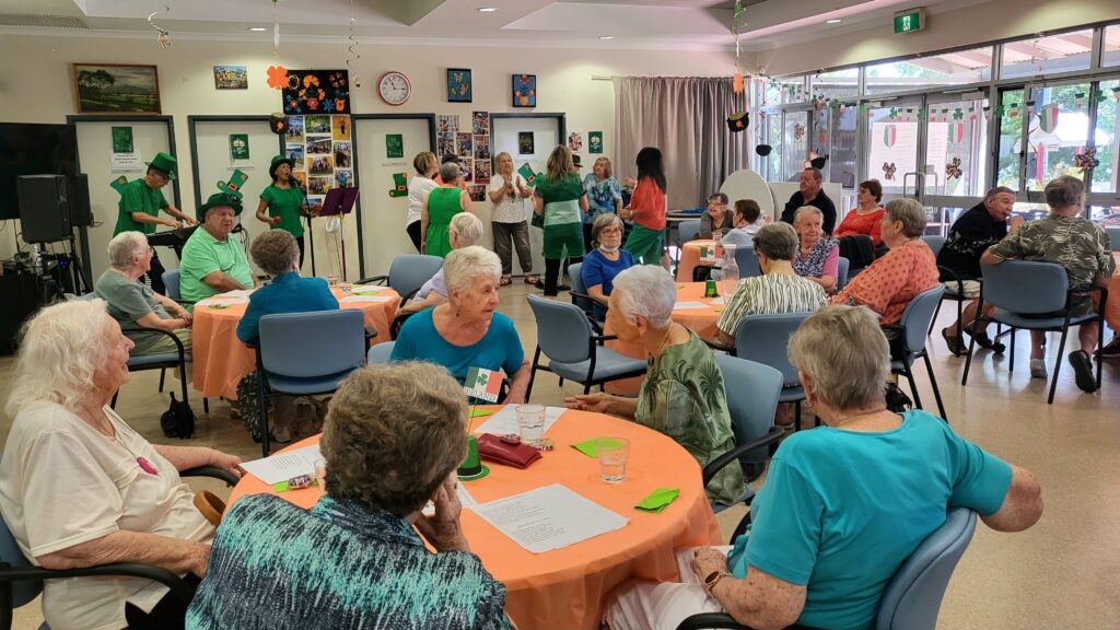 Harman Park Community participants dancing to Irish music