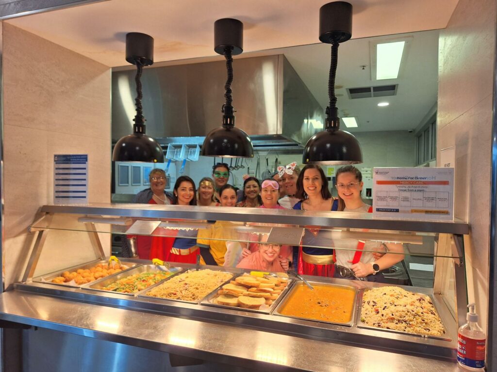 Early Learning Volunteers with their food 